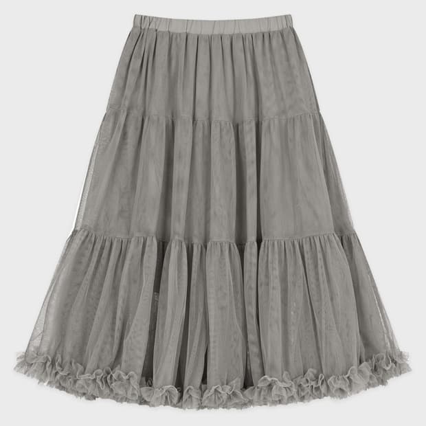 시눈  Tute Midi Skirt (Light Grey) 