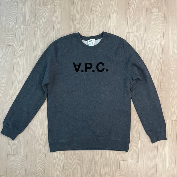 A.P.C. V.P.C. 로고 맨투맨 그레이