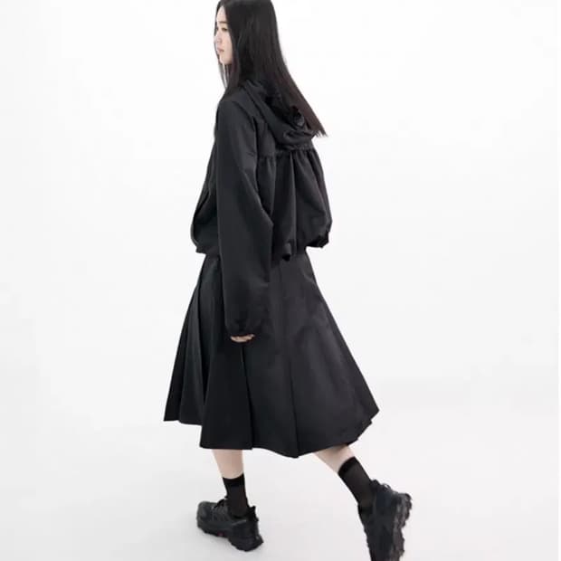 유노이아 윈드플리츠스커트 미디스커트 s 새상품