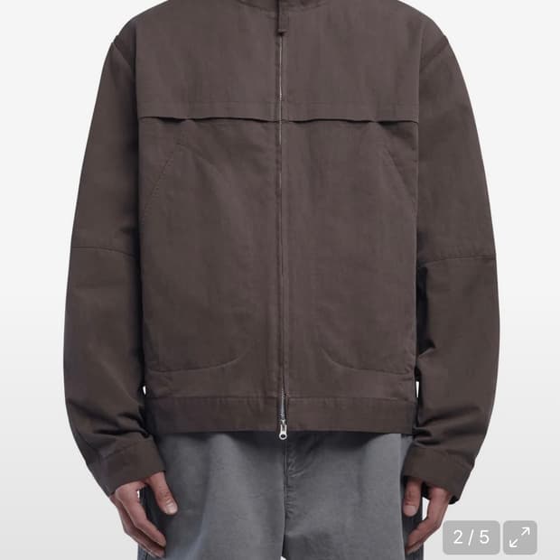 노매뉴얼 ventilation jacket 워시드 브라운 L