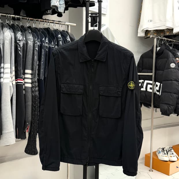 [L] 스톤아일랜드 나일론 코튼 오버셔츠