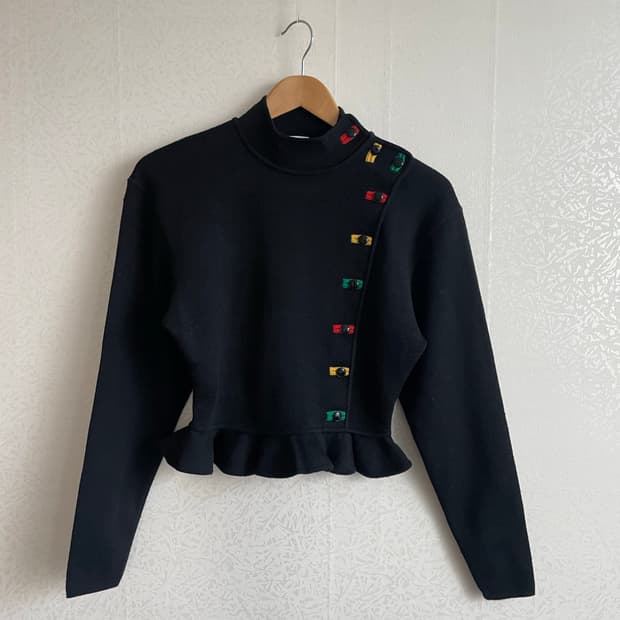 Made in italia 울 빈티지 카디건 