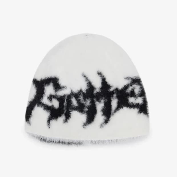 가터갤러리 BIG LOGO 모헤어 비니 화이트(새상품)