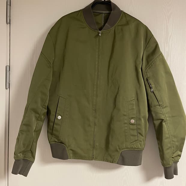 한섬 타임(TIME) 옴므 MA-1 봄가을 점퍼 봄버 올리브 100