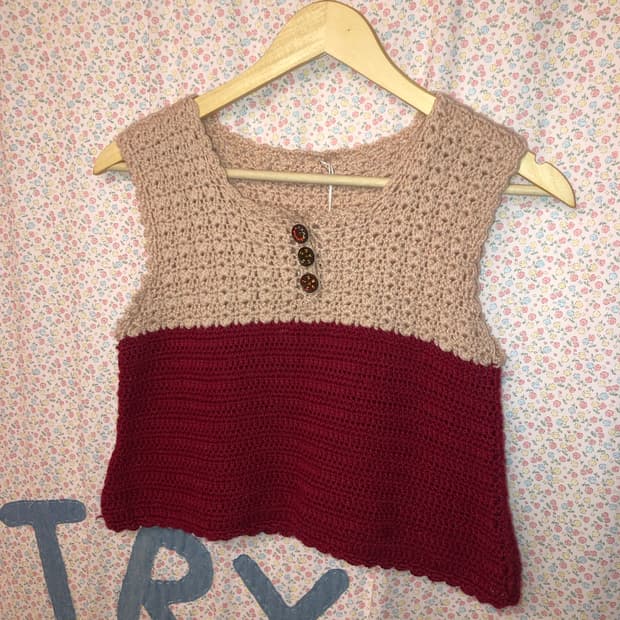 handmade button vest