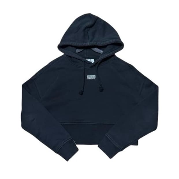 아디다스 크롭 후드티