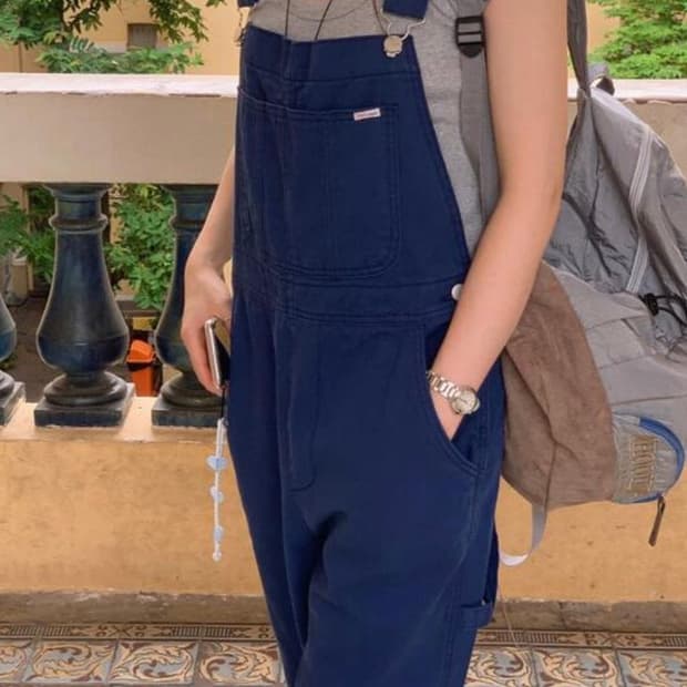 미뉴에트 멜빵바지 오버롤(화이트)