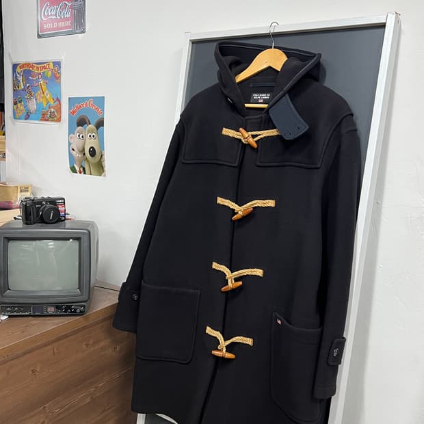 폴로 랄프로렌 후드 네이비 떡볶이 코트
