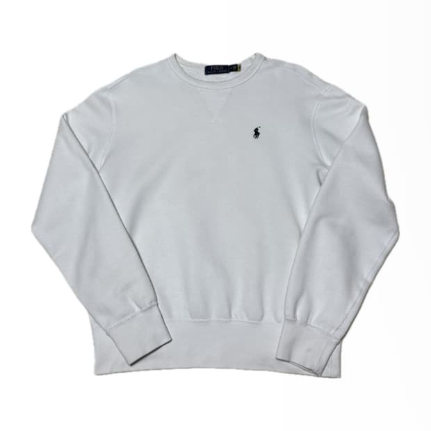 폴로 흰파 기모 맨투맨 (qr) 