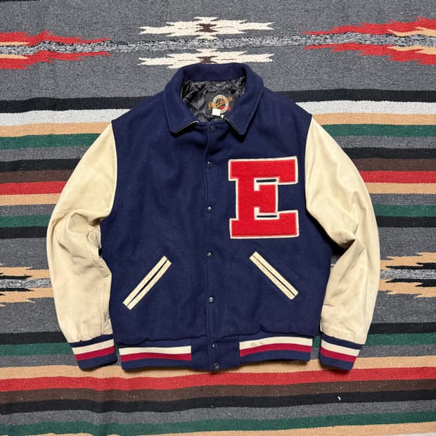 90‘s Dehen 1920 leather varsity jacket  
