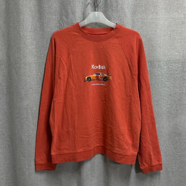 [XL] 코닥(KODAK) 나스카 레이싱 그래픽 피그먼트 긴팔티