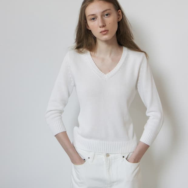 Repos COTTON V NECK KNIT 리포스 니트 