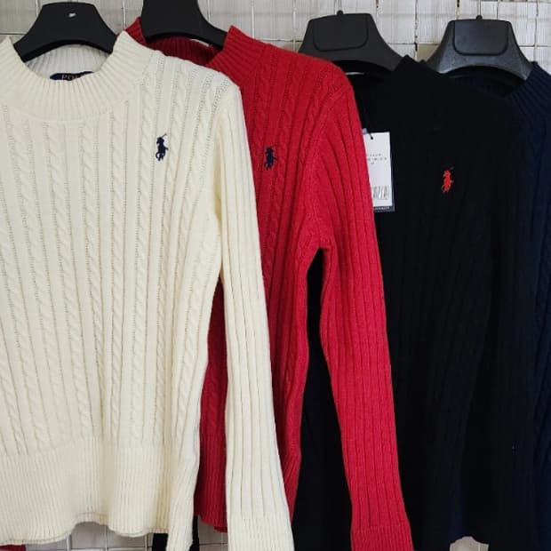 폴로 랄프로렌 케이블 니트 네이비