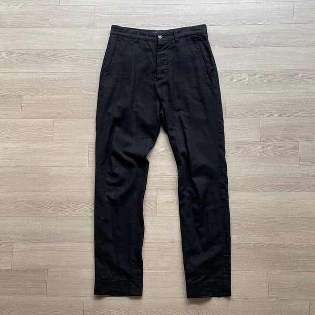 투빌더스하우스 스탠다드 01 린넨 코튼 팬츠 블랙 s