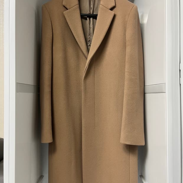 타임옴므 베이지 캐시미어 코트 100사이즈