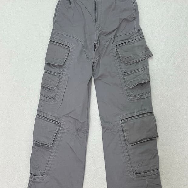 파프롬왓 워시드 카고 팬츠 그레이 1사이즈