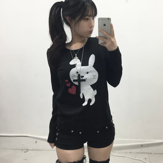 [PUNK GIRL] 펑크걸 우사기 토끼 롱슬리브