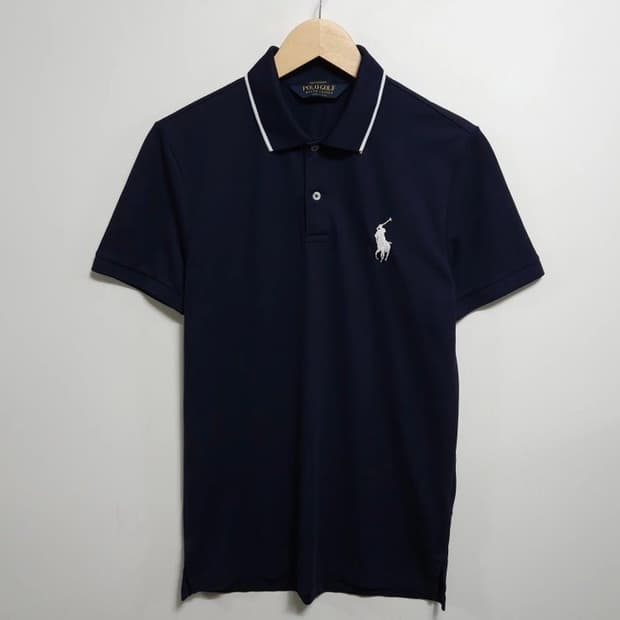 95 POLO 폴로 랄프로렌 빅포니 골프 기능성 반팔 카라티 네이비