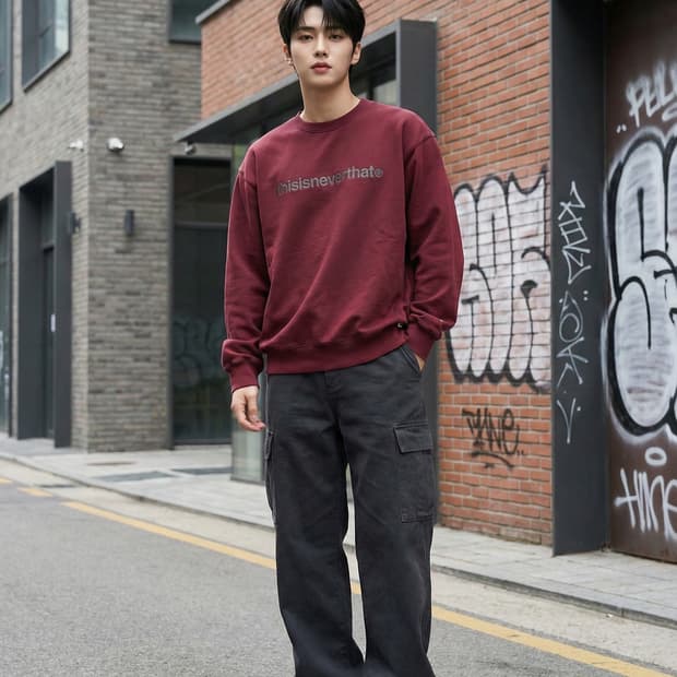 thisisneverthat 디스이즈네버댓 자수 로고 맨투맨