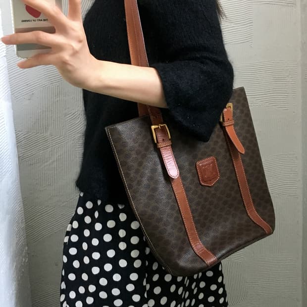 CELINE 셀린느 마카담 코팅 캔버스 토트백