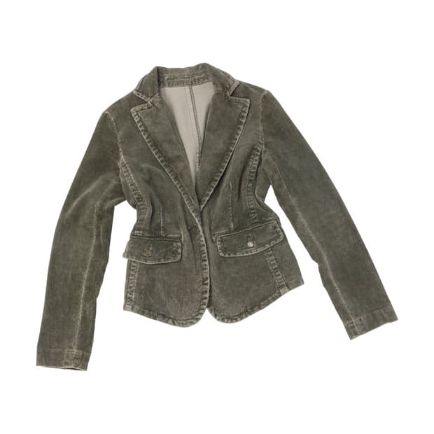 NIECE 니체 빈티지 카키 코듀로이 테일러드 자켓