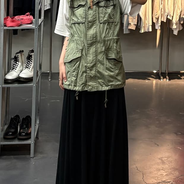 REIZ JEANS 빈티지 유일리티 밀리터리 포켓 베스트A3758