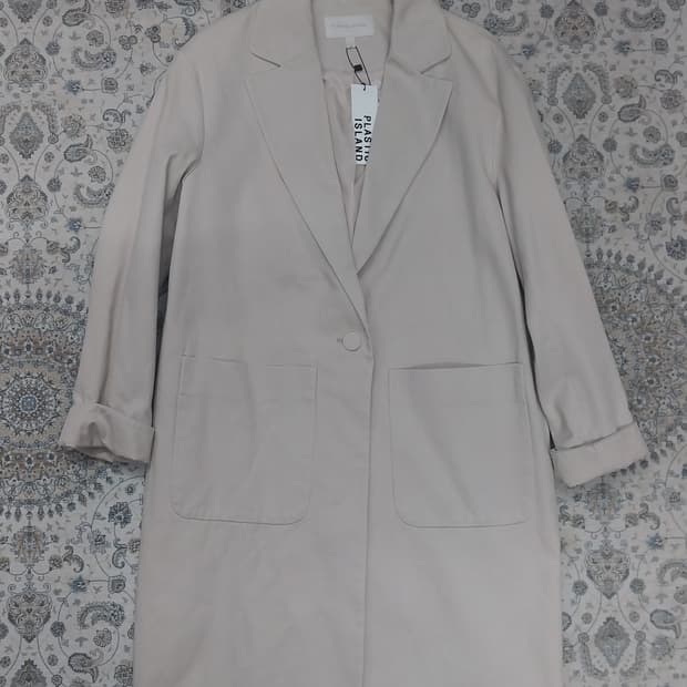 (새상품) 플라스틱아일랜드 면 롱 자켓 S (55반-66)