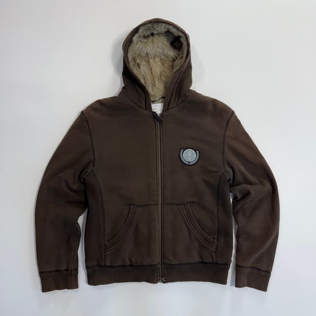 아르마니 선페이딩 후드집업 브라운 