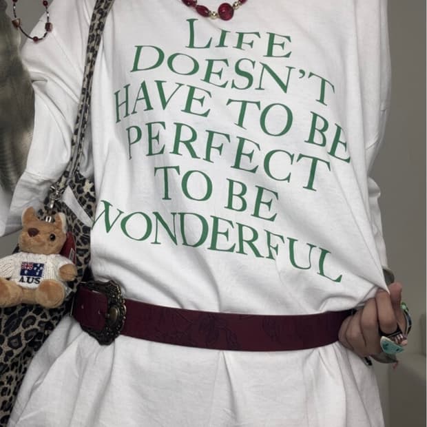 빈티지 레터링 티셔츠