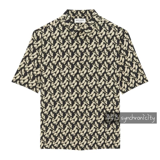 생로랑 지오메트릭 패턴 셔츠 39