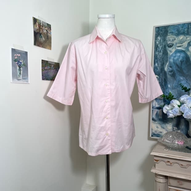 pink basic half shirt(size-38)