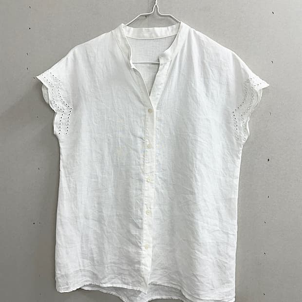 빈티지 린넨 100% 셔츠 M~L