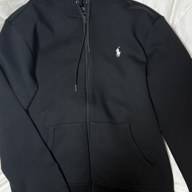 폴로 랄프로렌 더블니트 후드집업 블랙 거의 새것