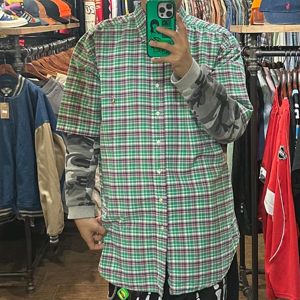 [HI] 폴로 랄프로렌 클래식 반팔셔츠 체크그린