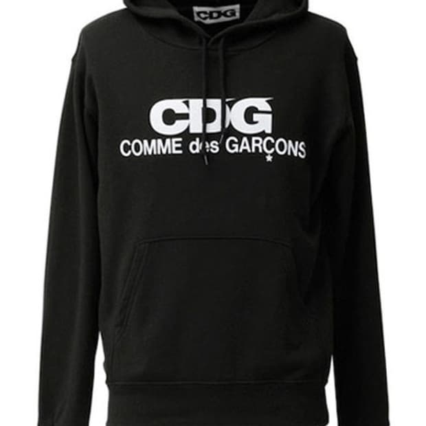 꼼데가르송 CDG 블랙 로고 후드티