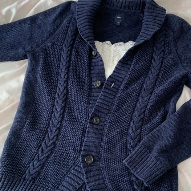 GAP 네이비 숄카라 가디건