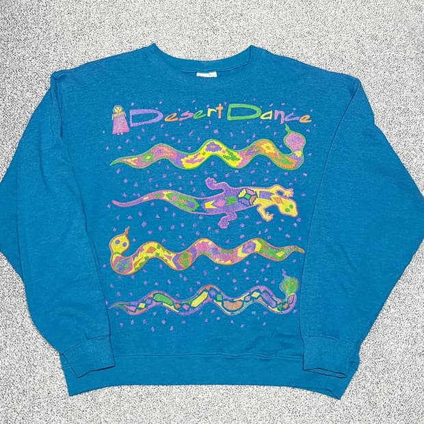 90s 빈티지 헤인즈 'Desert Dance' 스웻셔츠 USA