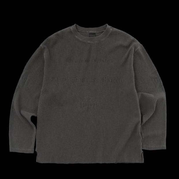 Alfred 알프레드 와플 롱슬리브 차콜 M 헤리티지플로스