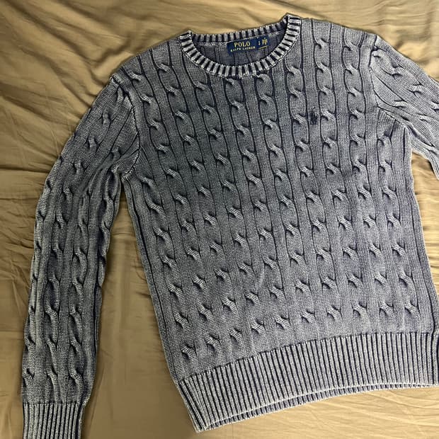 폴로 랄프로렌 워싱 케이블니트 s