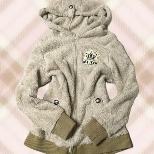 리즈리사 리즈리사돌 라떼 후드집업 후리스 갸루 히메 러블리 로걀