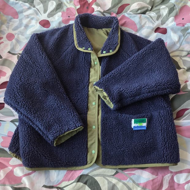 리버시블 양털 후리스/야상 점퍼_네이비(F)