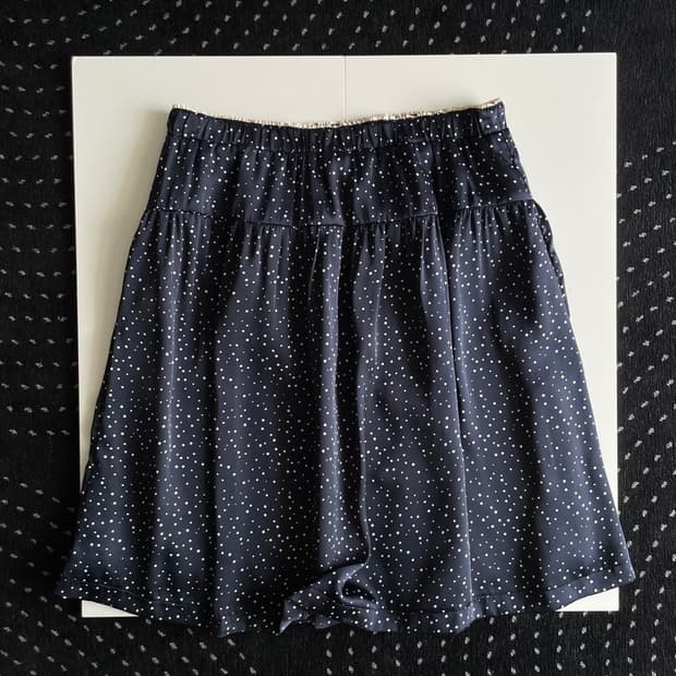 dot midi skirt