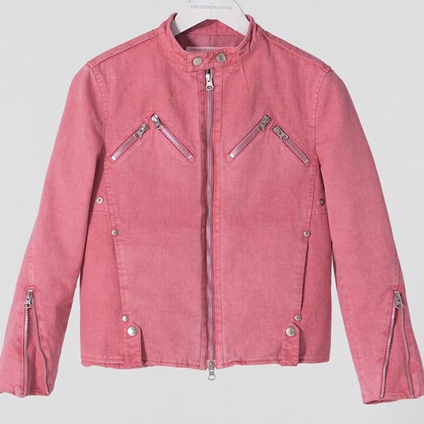 더뮤지엄비지터 피그먼트 라이더 자켓