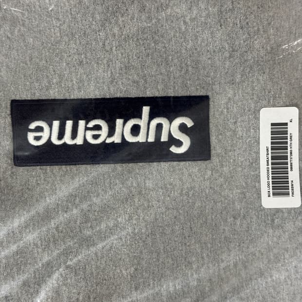 [XL]슈프림 빅스로고 후드 그레이 