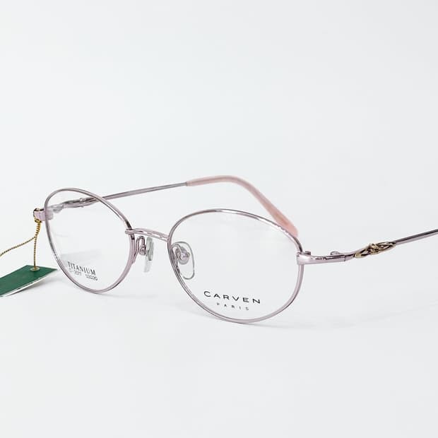 키지클럽 CARVEN 핑크 오벌 데드스탁 빈티지안경