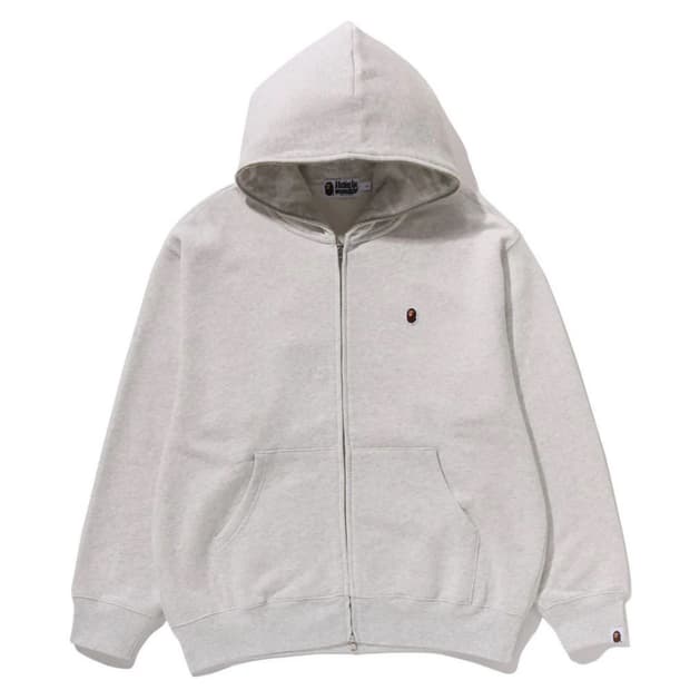 베이프 원포인트 후드집업 멜란지 (베이지)