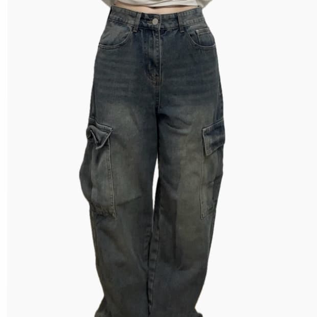 cargo denim pants