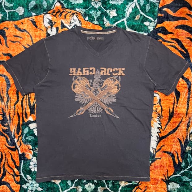 90s HARD ROCK 그래픽 티셔츠
