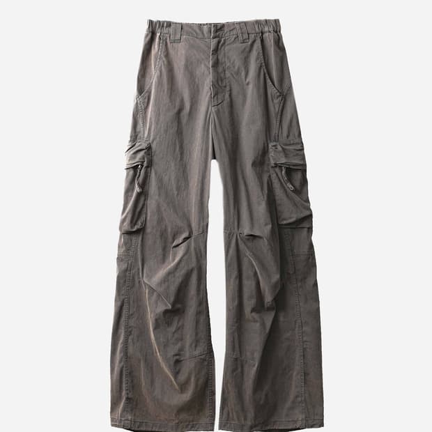 999휴머니티 25FW 블리치드 카고 팬츠