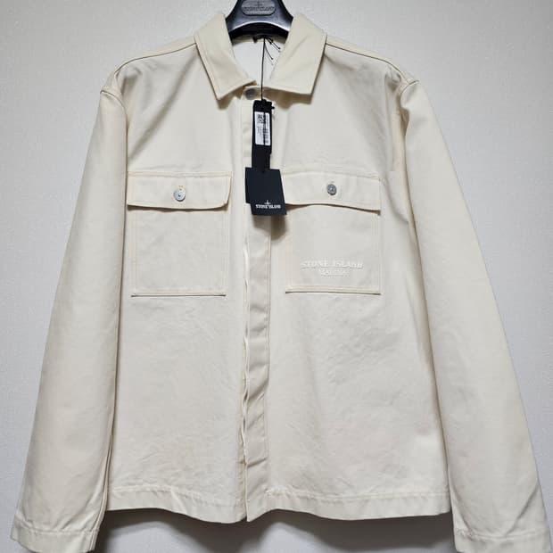 스톤아일랜드 마리나 플레이티드 컨시스턴트 코튼 캔버스 오버셔츠(새 상품)